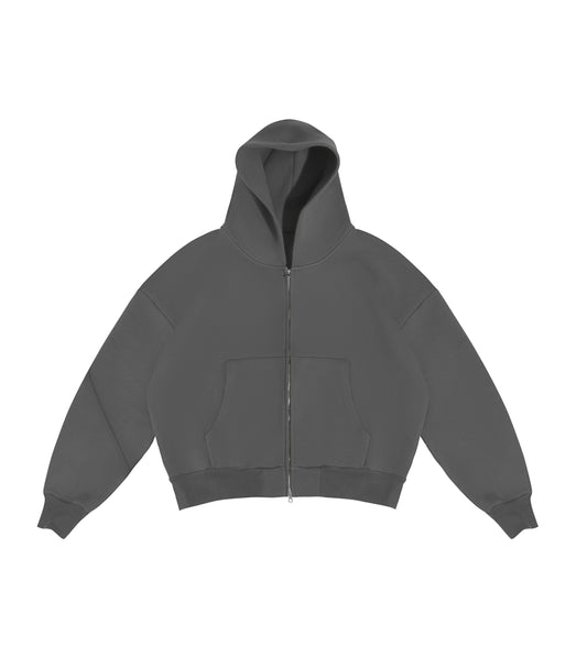 SWEAT ZIPÉ 02 / GRIS FONCÉ